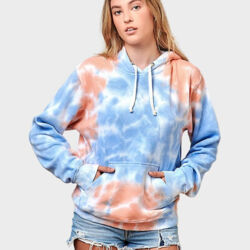Men's Tie-Dyed Fleece Hooded Sweatshirt Thumbnail