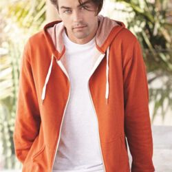 Unisex Heathered French Terry Full-Zip Hooded Sweatshirt Thumbnail