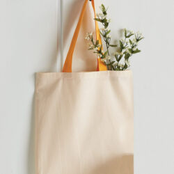 Economical Tote with Contrast-Color Handles Thumbnail