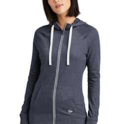 Ladies Sueded Cotton Blend Full Zip Hoodie Thumbnail