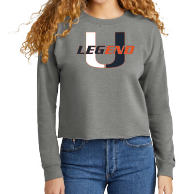 Unified - Ladies Tri Blend Fleece Crop Crew Thumbnail