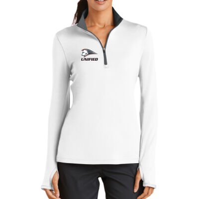Unified - Ladies Dri FIT Stretch 1/2 Zip Cover Up Thumbnail
