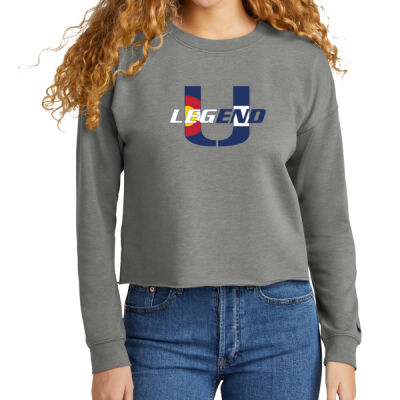 Colorado Unified - Ladies Tri Blend Fleece Crop Crew Thumbnail