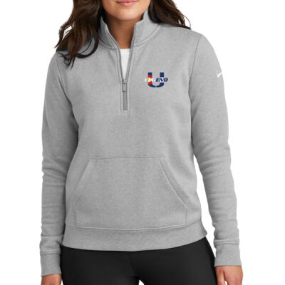 Colorado Unified - Ladies Club Fleece Sleeve Swoosh 1/2 Zip Thumbnail