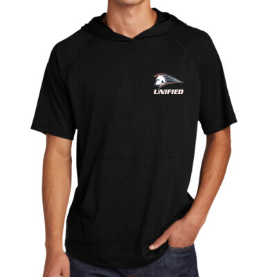 Unified - PosiCharge ® Tri Blend Wicking Short Sleeve Hoodie Thumbnail